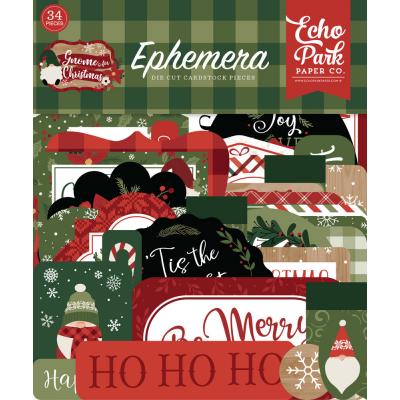 Echo Park Gnome For Christmas Die Cuts - Ephemera