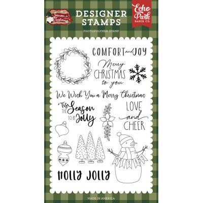 Echo Park Gnome For Christmas Clear Stamps - Comfort And Joy