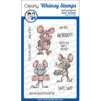 Whimsy Stamps Dustin Pike Clear Stamps - Rats You're Sick