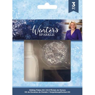Crafter's Companion Winter's Sparkle - Silver Gilding Flakes Kit