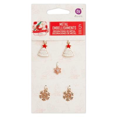 Prima Marketing Candy Cane Lane Embellishments - Enamel Charms