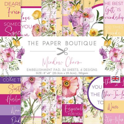 The Paper Boutique Meadow Charm Designpapiere - Embellishments Pad