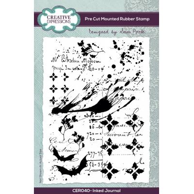 Creative Expressions Sam Poole Rubber Stamp - Inked Journal