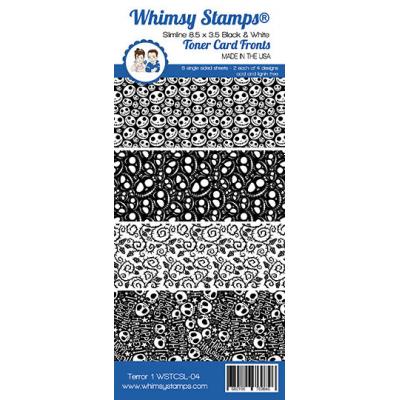 Whimsy Stamps Deb Davis Toner Card Front Pack Spezialpapiere - Slimline Terror 1