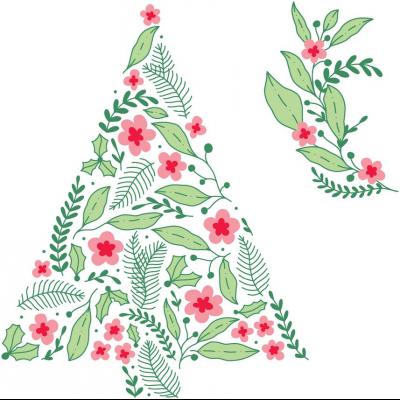 LDRS Creative Clear Stamps - Holiday Floral