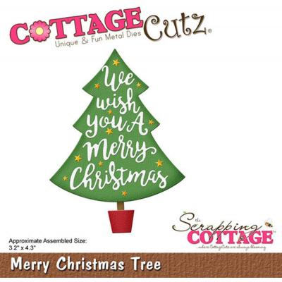 CottageCutz Dies - Merry Christmas Tree