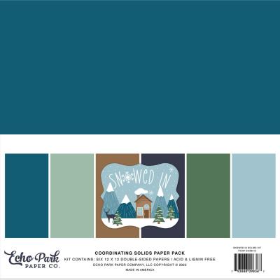 Echo Park Snowed In Cardstock - Solid Kit