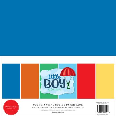 Carta Bella Little Boy Cardstock - Solid Kit