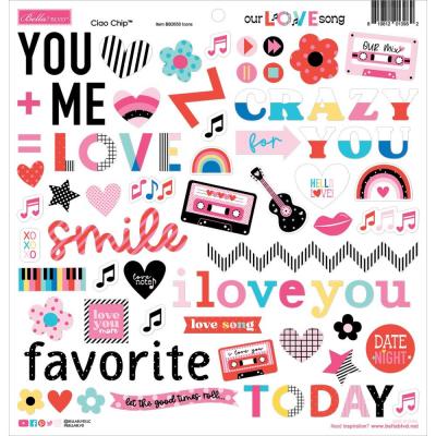 Bella BLVD Our Love Song Sticker - Chipboard Stickers Icons