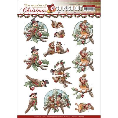 Find It Trading Yvonne Creations The Wonder Of Christmas Punchout Sheet - Wonderful Birds