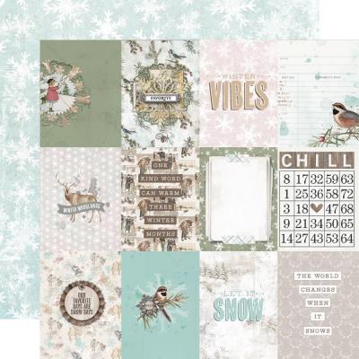 Simple Stories Winter Woods Designpapier - 3 x 4 Elements