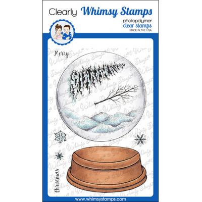 Whimsy Stamps DoveArt Studios Clear Stamps - Holiday Snowglobe