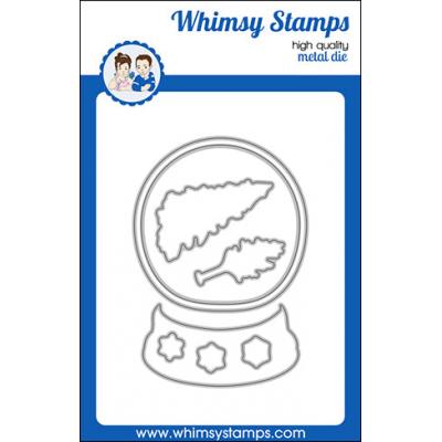 Whimsy Stamps Jennifer Dove and Denise Lynn Outlines Die - Holiday Snowglobe