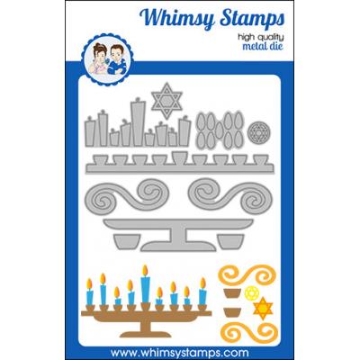 Whimsy Stamps Deb Davis and Denise Lynn Outlines Die - Menorah