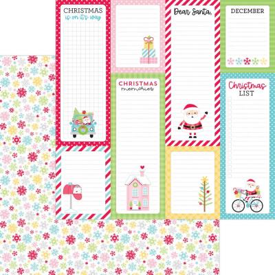 Doodlebug Candy Cane Lane Designpapier - Snow Bright