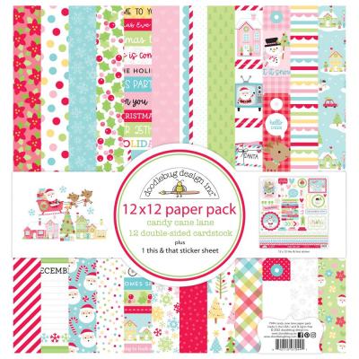 Doodlebug Candy Cane Lane Designpapiere - Paper Pack