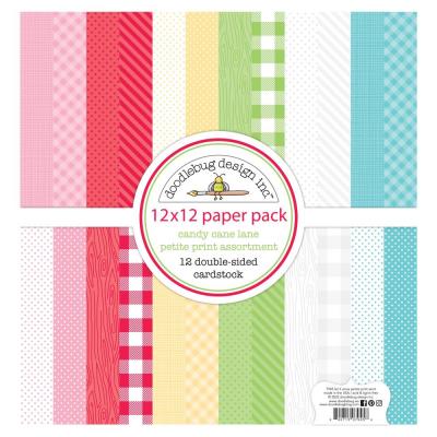 Doodlebug Candy Cane Lane Designpapiere - Petite Print Assortment