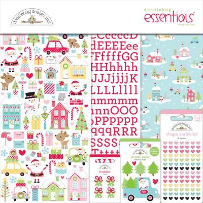 Doodlebug Candy Cane Lane Designpapiere - Essentials Page Kit