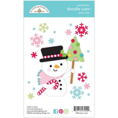 Doodlebug Candy Cane Lane Dies - Snow Cute