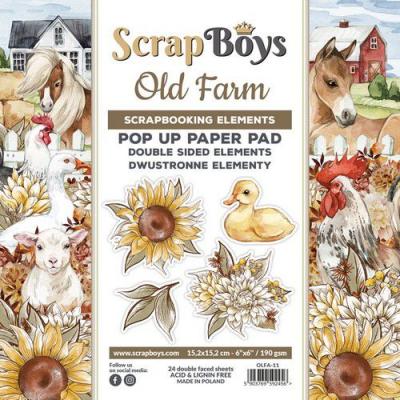 ScrapBoys Old Farm Designpapiere - Pop Up Paper Pad