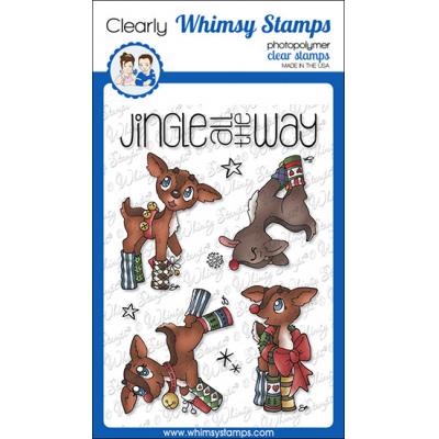 Whimsy Stamps Barbara Sproatmeyer Clear Stamps - Reindeer Games - Jingle All The Way