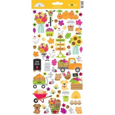 Doodlebug Farmers Market Sticker - Icons Cardstock Stickers