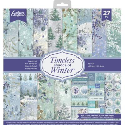 Crafter's Companion Timeless Shades Of Winter Designpapiere - Pattern Paper Pad
