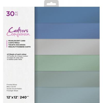 Crafters Companion Frosted Blues Spezialpapiere - Card Pack