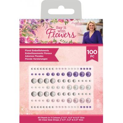 Crafter's Companion Say It With Flowers Embellishemnts - Floral Embellishments