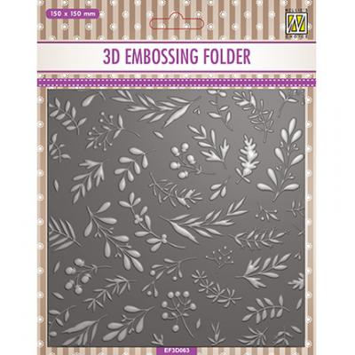 Nellie's Choice 3D Embossingfolder - Branches & Berries