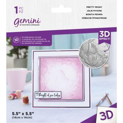 Crafter's Companion 3D Embossing Folder - Pretty Peony