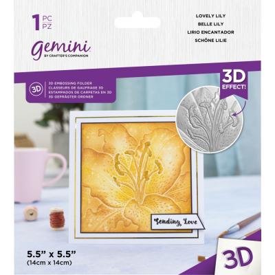 Crafter's Companion 3D Embossing Folder - Lovely Lily