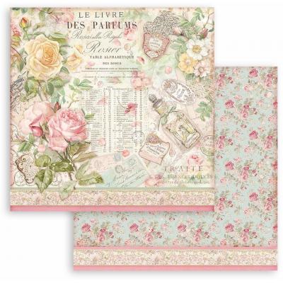 Stamperia Rose Parfum Designpapier - Le Livre de Parfum