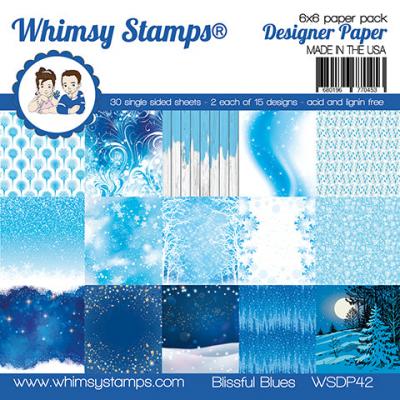 Whimsy Stamps Deb Davis Designpapiere - Blissful Blues