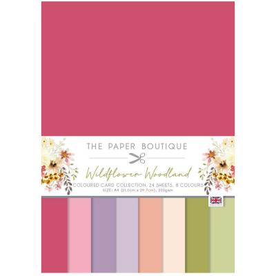 The Paper Boutique Wildflower Woodland Cardstock - Coloured Card Collection