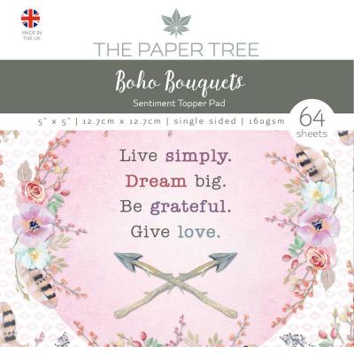 Creative Expressions The Paper Tree Boho Bouquets Designpapiere - Sentiment Topper Pad