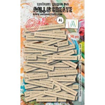 AALL & Create Ephemera Paper Die Cuts - Sharp Tongues Kraft