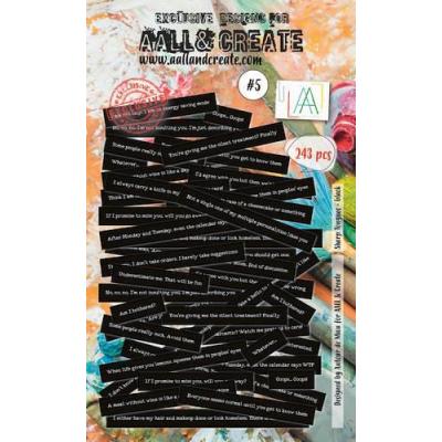 AALL & Create Ephemera Paper Die Cuts - Sharp Tongues Black