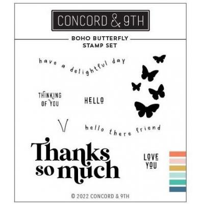 Concord & 9th Clear Stamps - Boho Butterfly