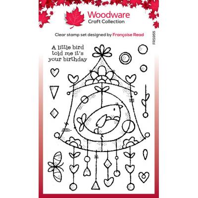 Creative Expressions Woodware Craft Collection Clear Stamps - Wire Birdhouse