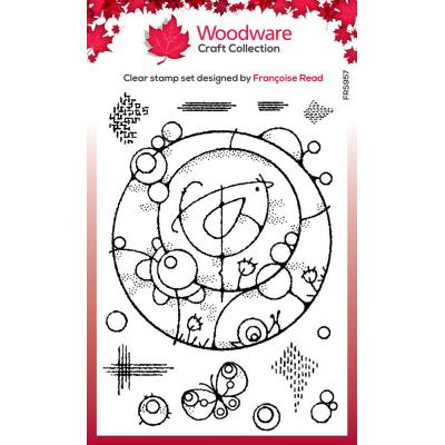 Creative Expressions Woodware Craft Collection Clear Stamps - Bird Circle