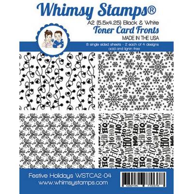 Whimsy Stamps Deb Davis Card Front Pack Spezialpapiere - Festive Holidays