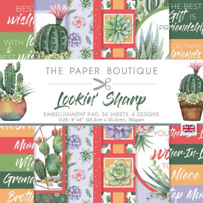 The Paper Boutique Lookin Sharp Designpapiere - Embellishments Pad