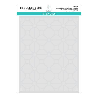 Spellbinders Stencil - Layered Geometric Flower