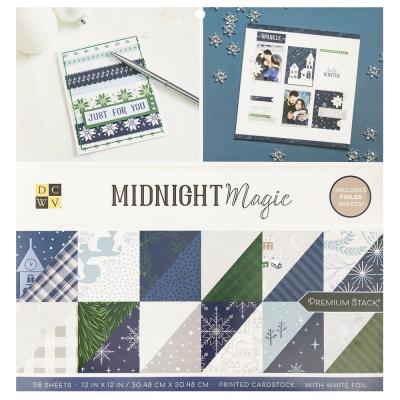 DCWV Midnight Magic Designpapiere - Paper Pad