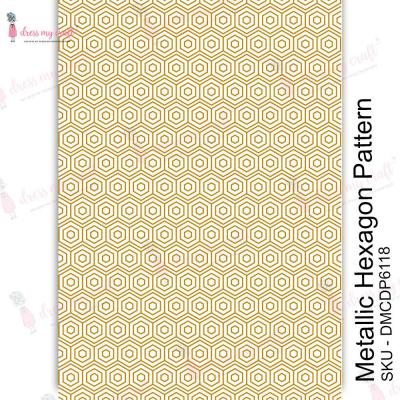 Dress My Craft Transferpapier - Metallic Hexagon Pattern