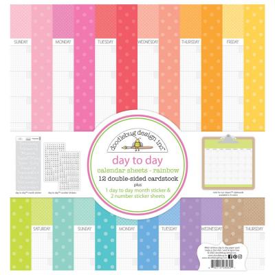 Doodlebug Sticker - Calendar Assortment Rainbow