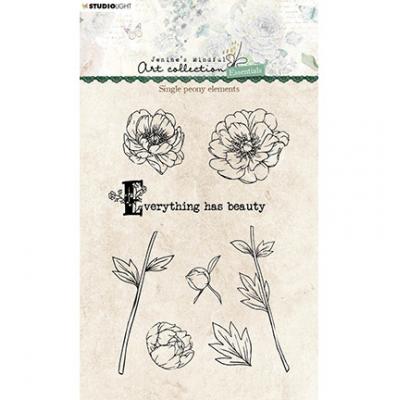 StudioLight Jenine's Mindfull Art Essentials Nr.339 Clear Stamps - Single Peony Elements