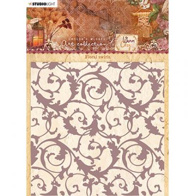 StudioLight Jenines Mindfull Art Collection Warm & Cozy Nr. 07 Embossing Folder- Floral Swirls