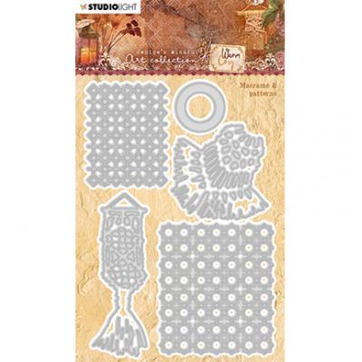 StudioLight Jenines Mindfull Art Collection Warm & Cozy Nr. 91 Cutting Die - Macramé & Patterns